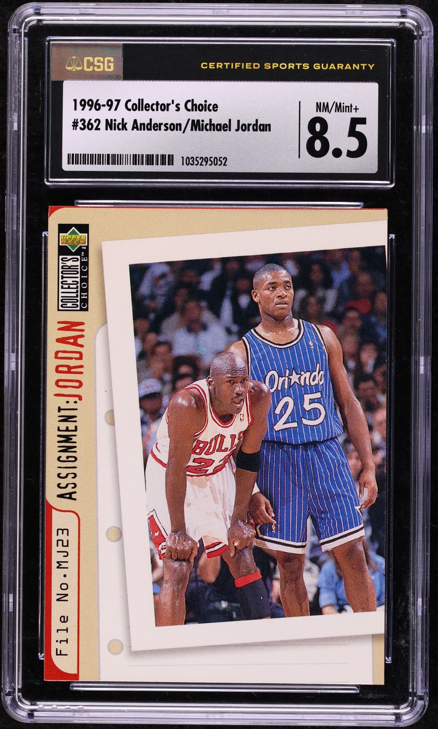 1996 Collector's Choice Nick Anderson Michael Jordan #362 CSG 8.5 NM-MT+