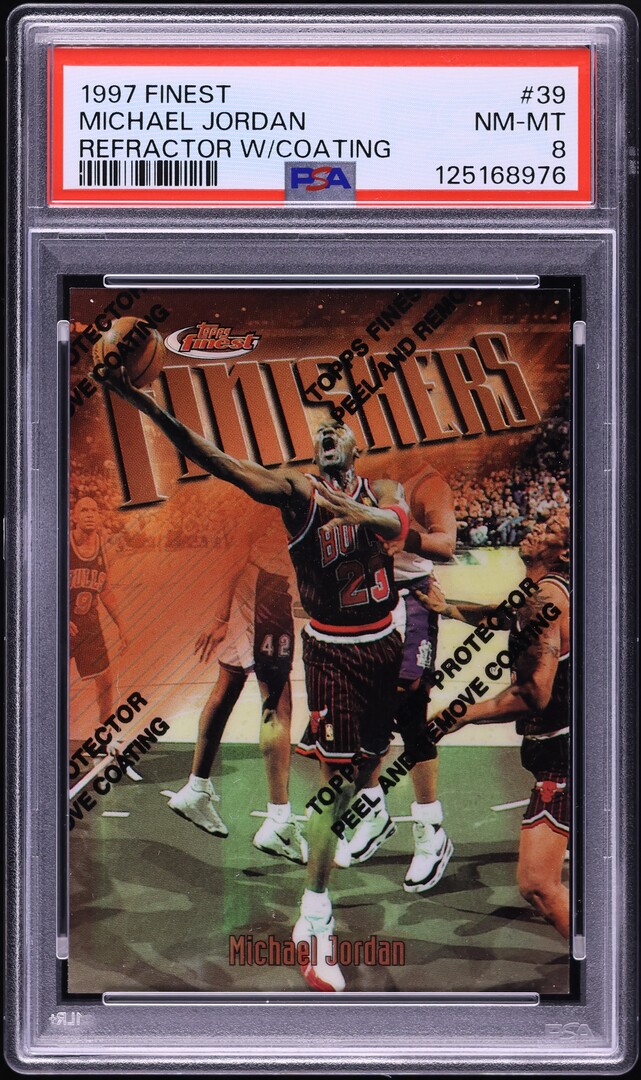 1997 Finest Refractor w/ Coating Michael Jordan #39 PSA 8 NM-MT