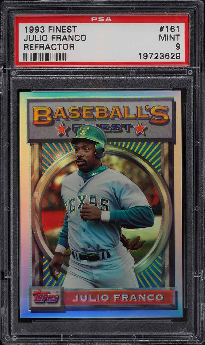 1993 Finest Refractor Julio Franco #161 PSA 9 MINT