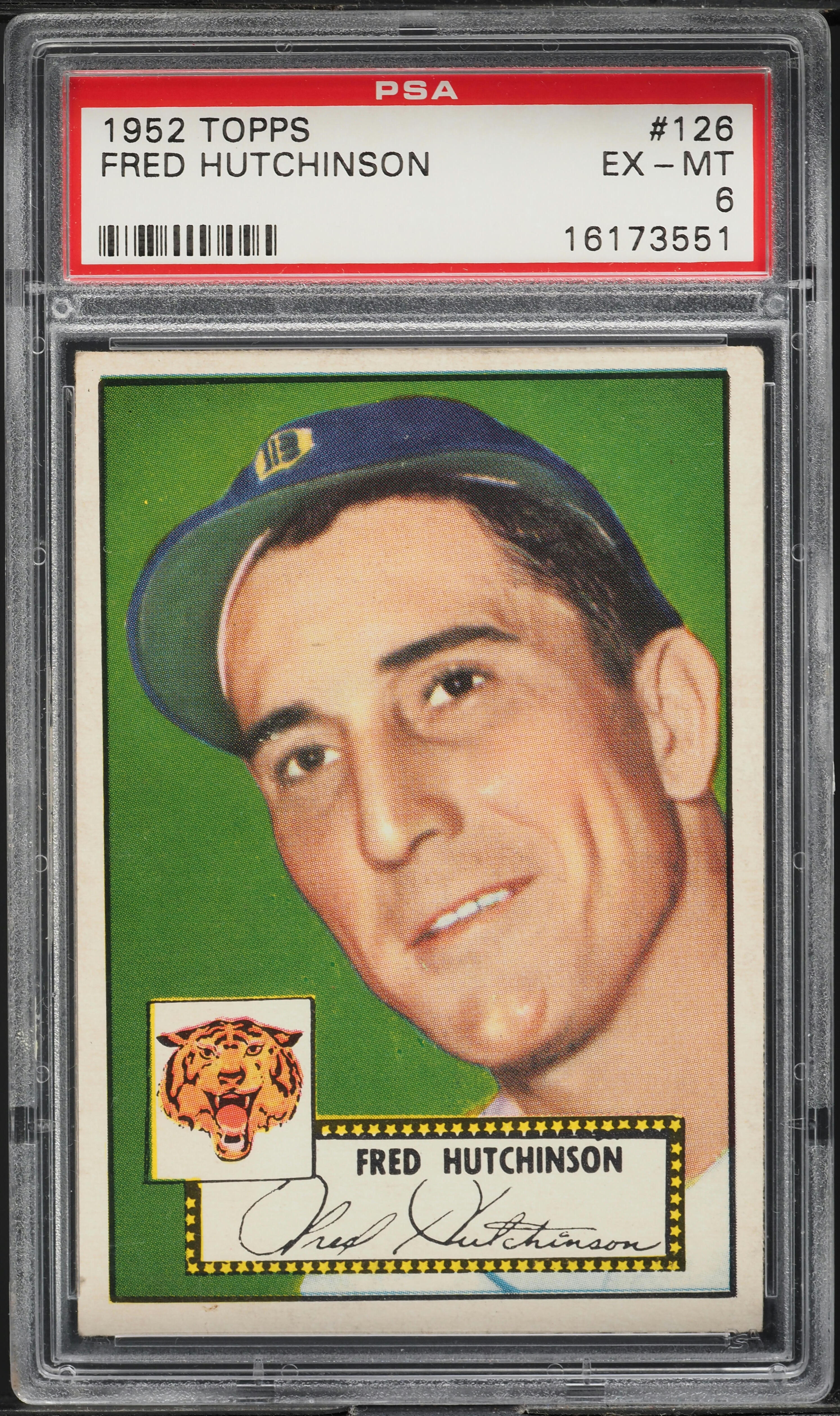 1952 Topps Fred Hutchinson #126 PSA 6 EXMT