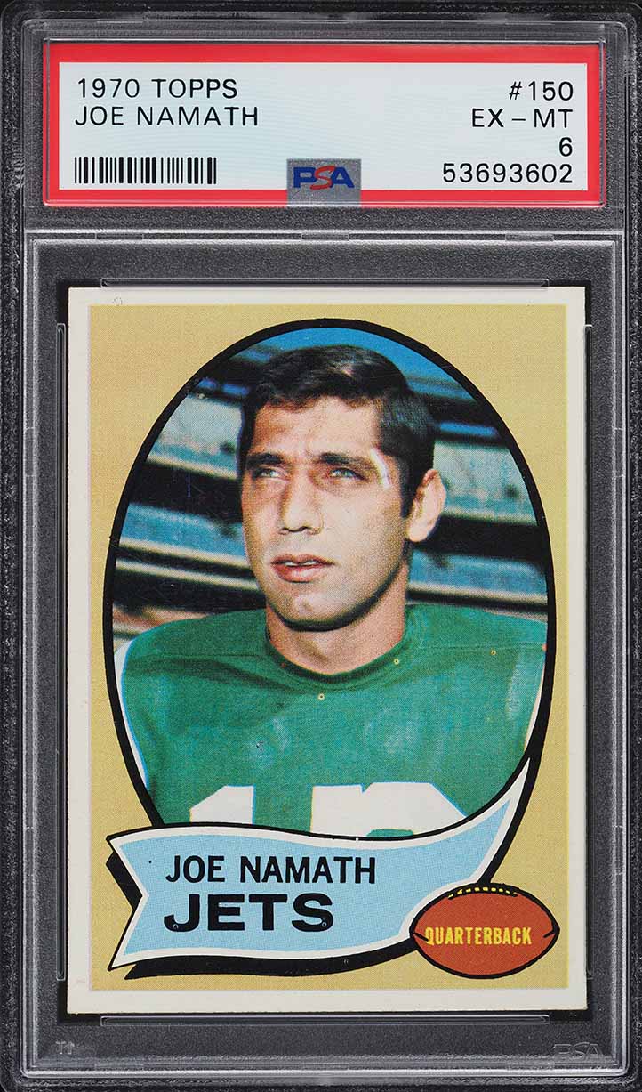 1970 Topps Football Joe Namath #150 PSA 6 EXMT