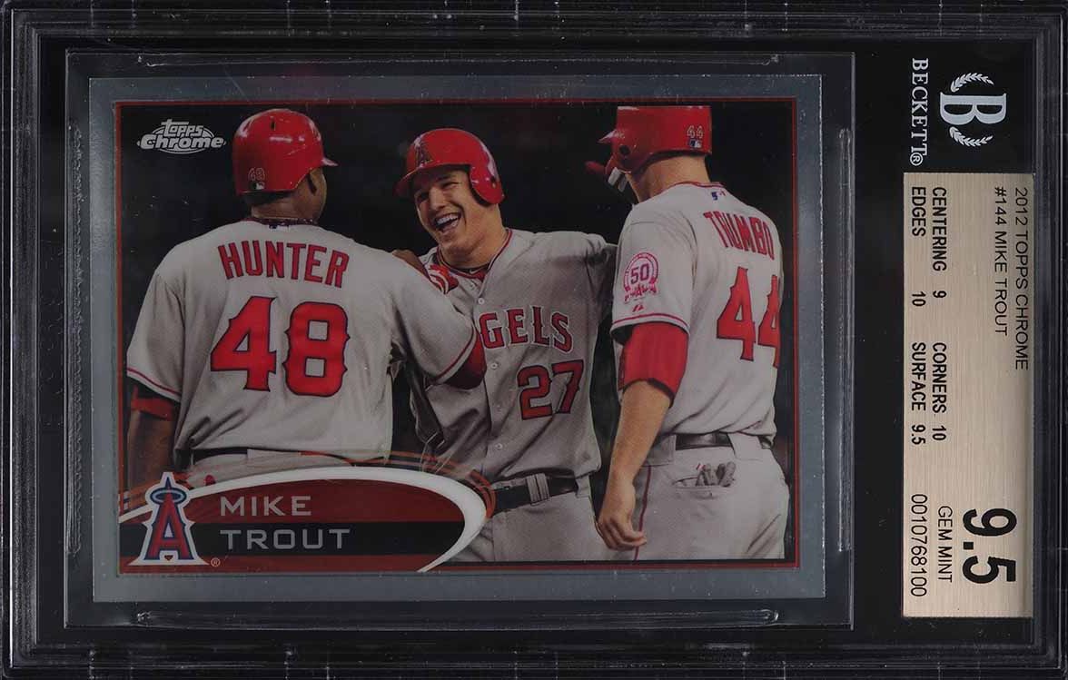 2012 Topps Chrome Mike Trout ROOKIE RC #144 BGS 9.5 GEM MINT