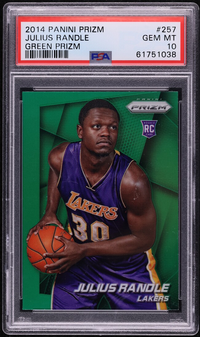 2014 Panini Prizm Green Julius Randle ROOKIE #257 PSA 10 GEM MINT