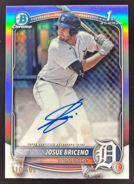 2025 Bowman Chrome Autographs Refractor #CPA-JB Josue Briceno RC Auto /499
