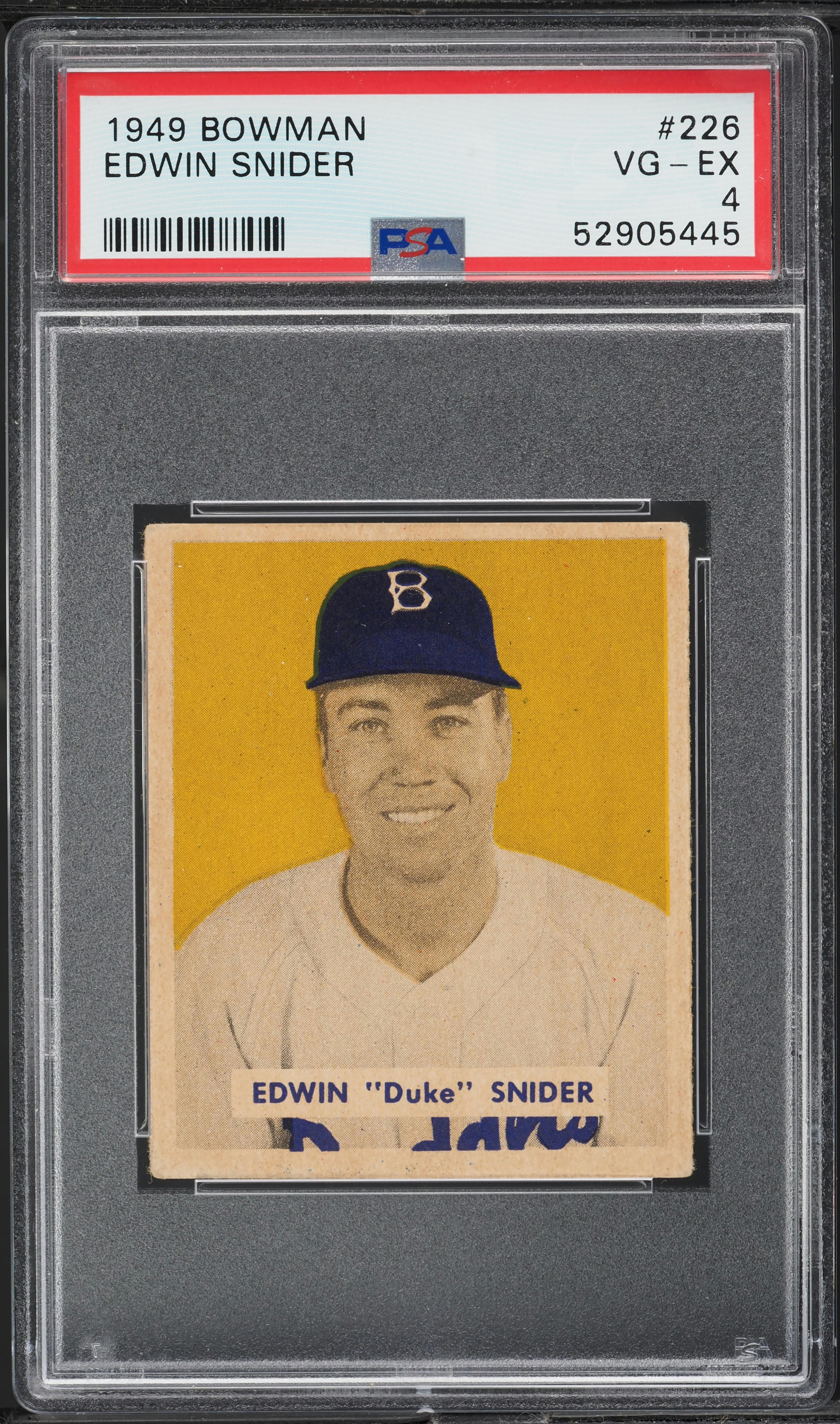 1949 Bowman Duke Snider ROOKIE #226 PSA 4 VGEX