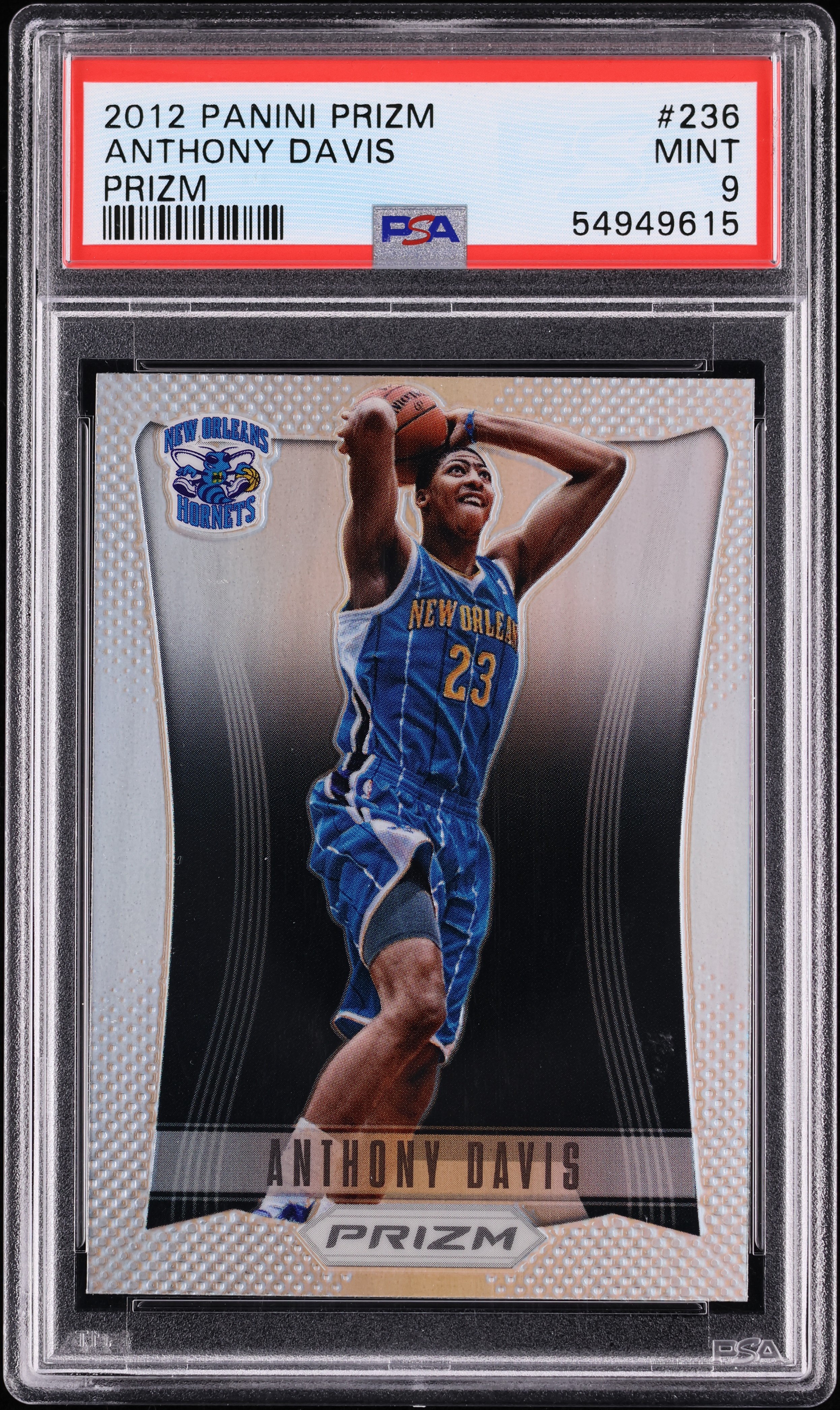 2012 Panini Prizm Silver Anthony Davis ROOKIE #236 PSA 9 MINT