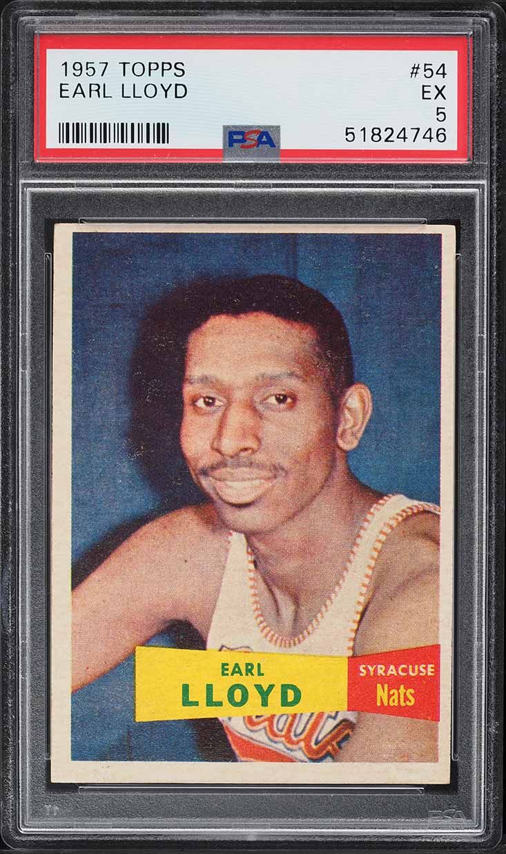 1957 Topps Basketball Earl Lloyd SHORT PRINT #54 PSA 5 EX