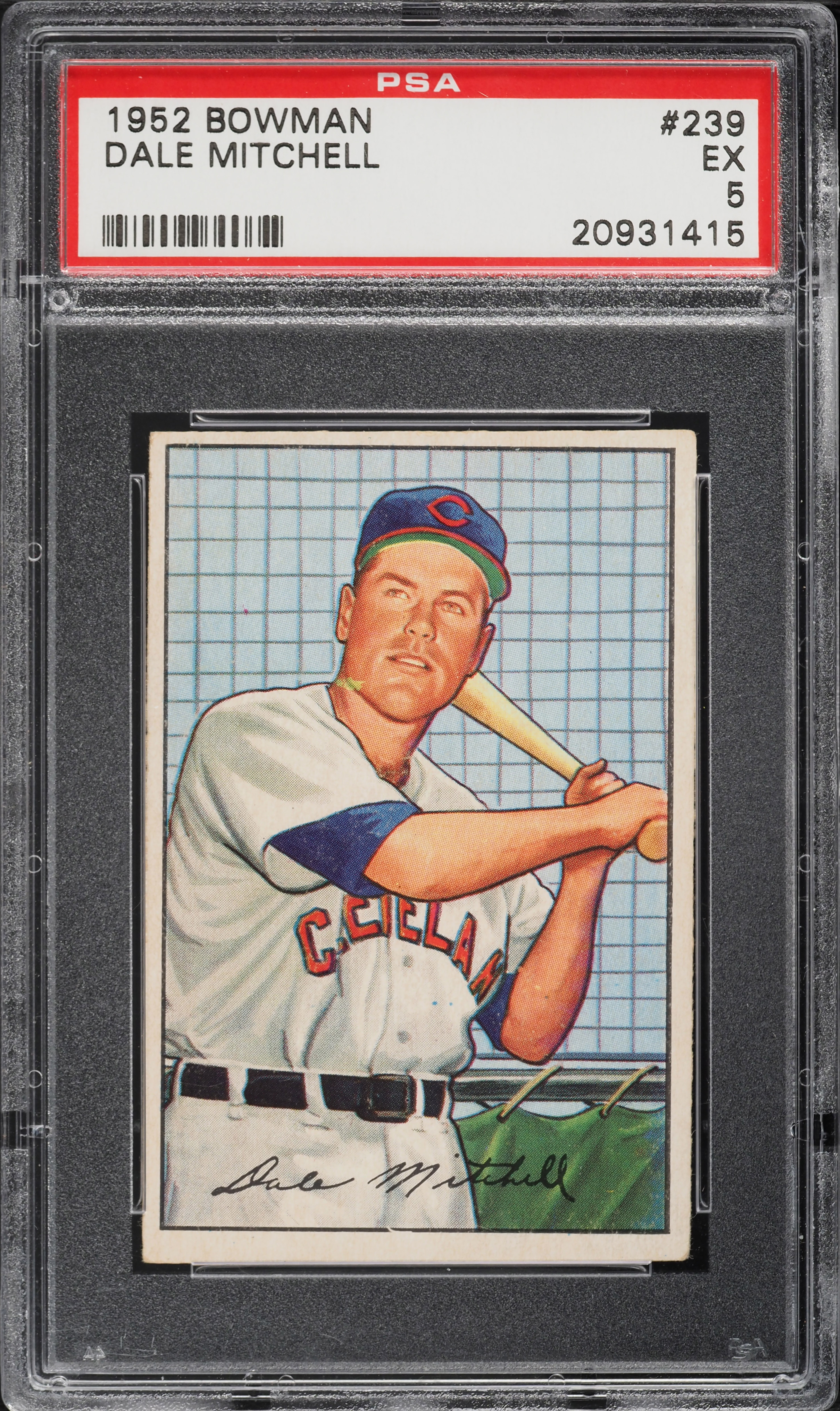 1952 Bowman Dale Mitchell #239 PSA 5 EX