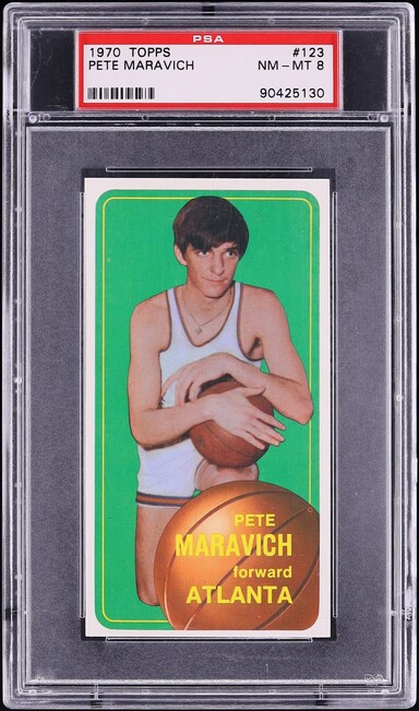 1970 Topps Basketball Pete Maravich ROOKIE #123 PSA 8 NM-MT
