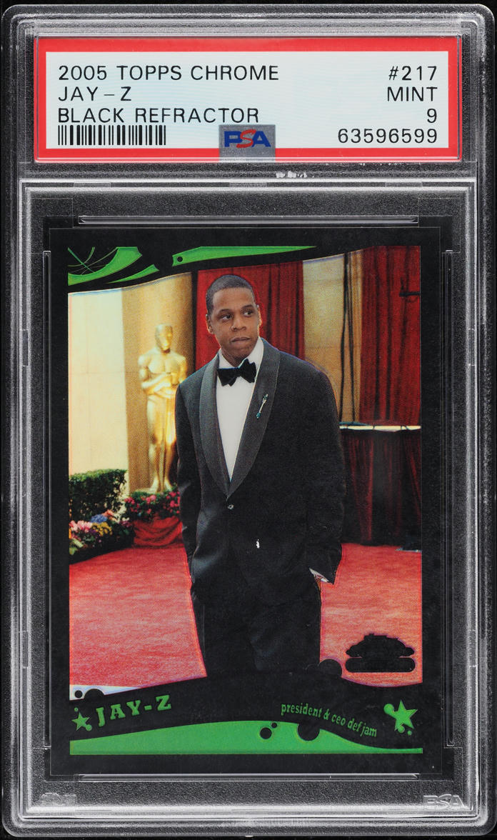 2005 Topps Chrome Black Refractor Jay-Z /399 #217 PSA 9 MINT