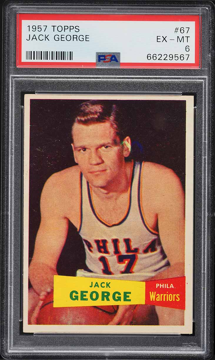1957 Topps Basketball Jack George #67 PSA 6 EXMT