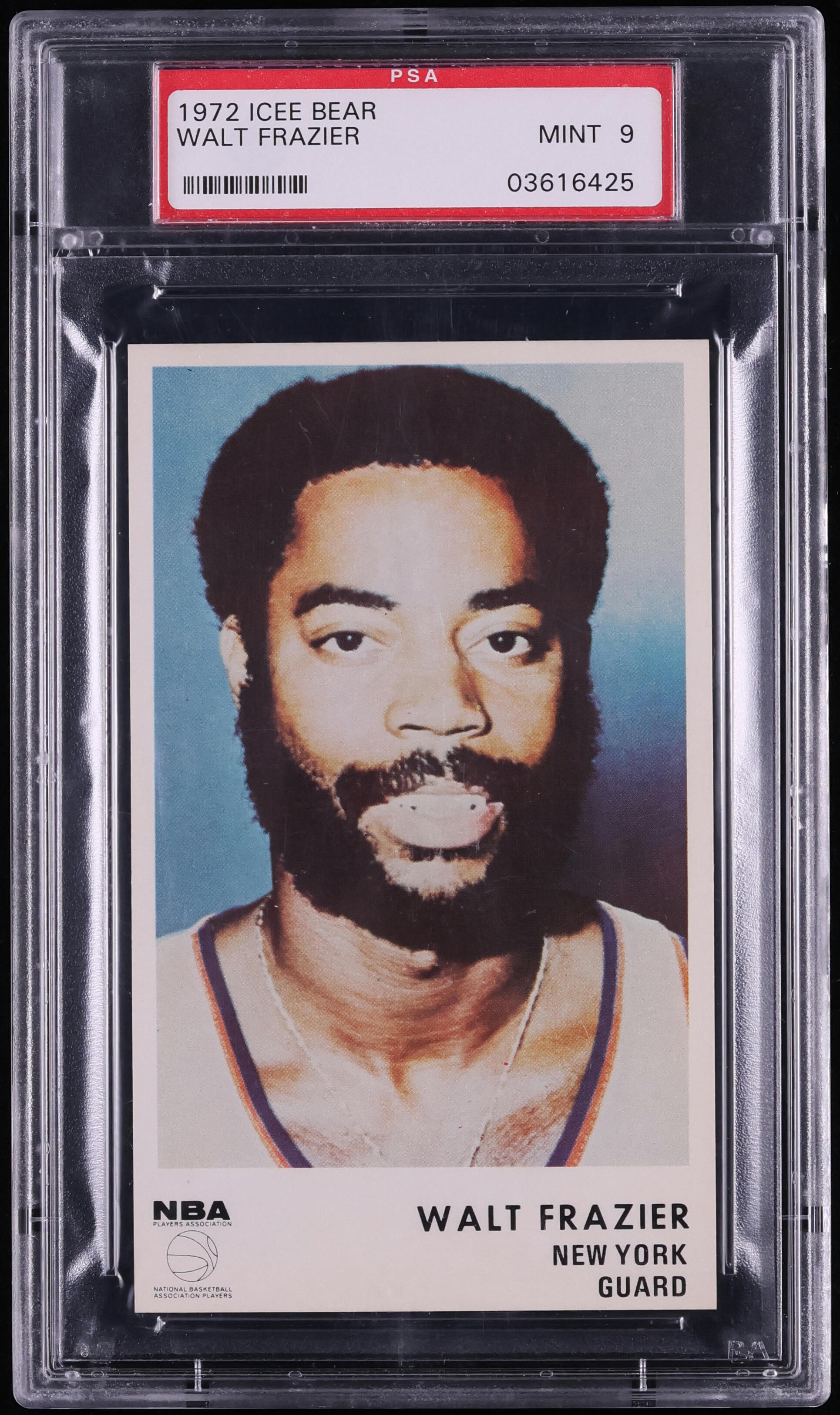 1972 Icee Bear Basketball Walt Frazier PSA 9 MINT