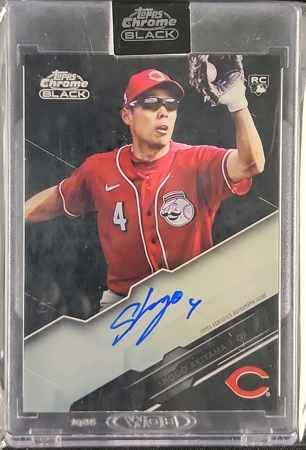 2020 Topps Chrome Black Autographs Shogo Akiyama ROOKIE AUTO #CBA-SA MBA AUTH