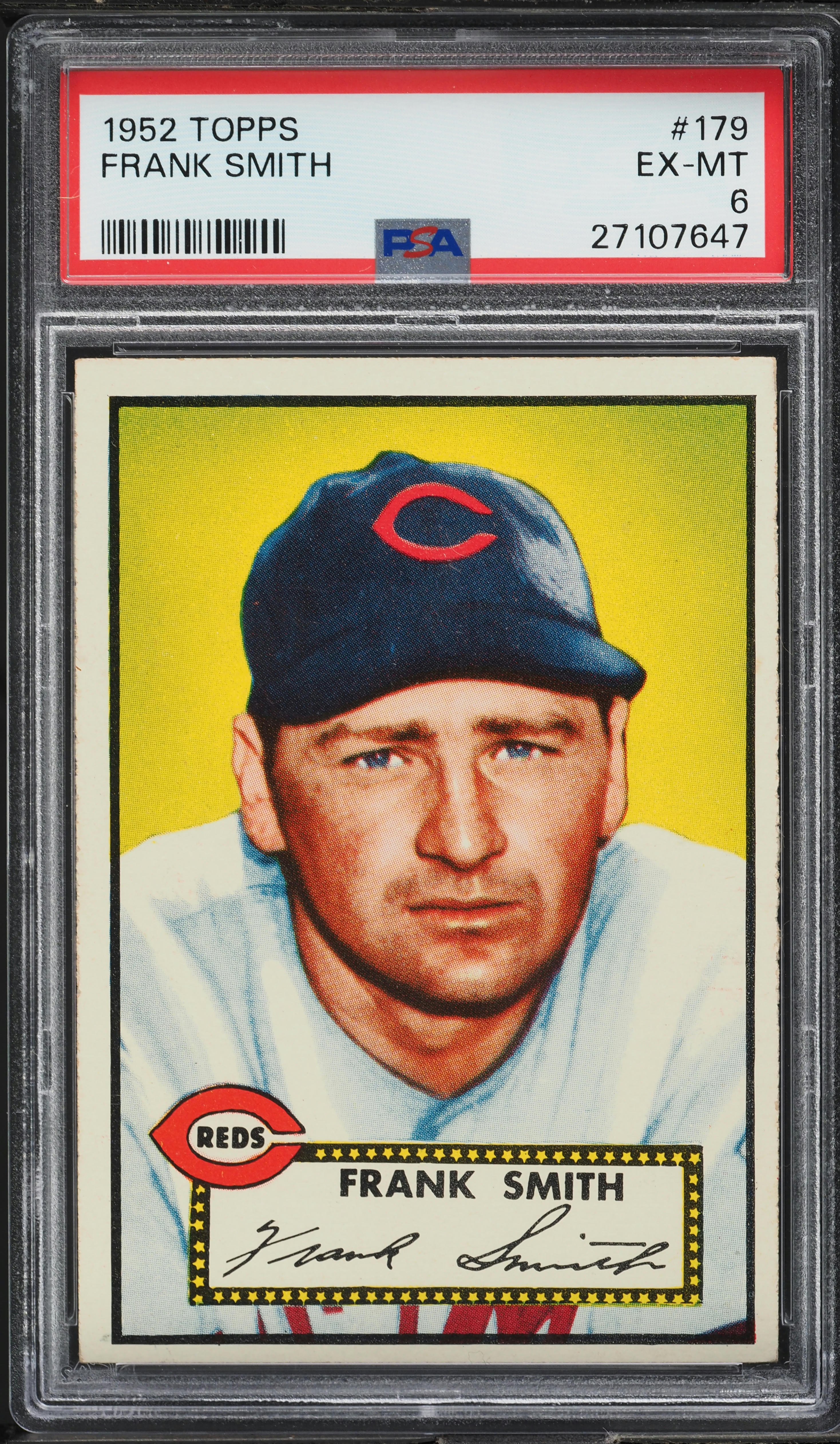 1952 Topps Frank Smith #179 PSA 6 EXMT
