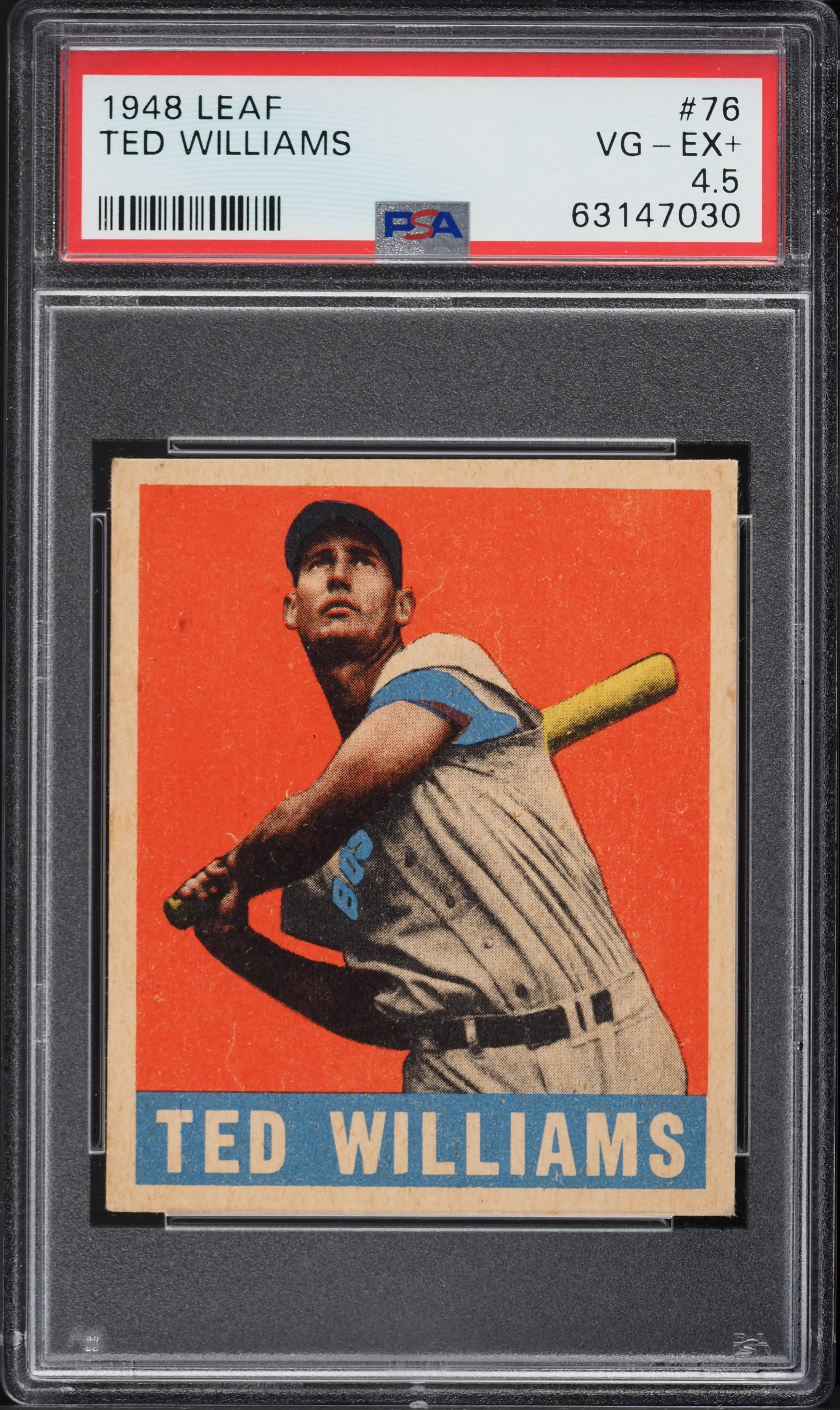 1948 Leaf Ted Williams #76 PSA 4.5 VGEX+ (PWCC-E)