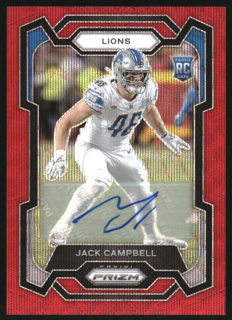 2023 Panini Prizm Autographs Prizms Red Wave #330 Jack Campbell RC Auto /149