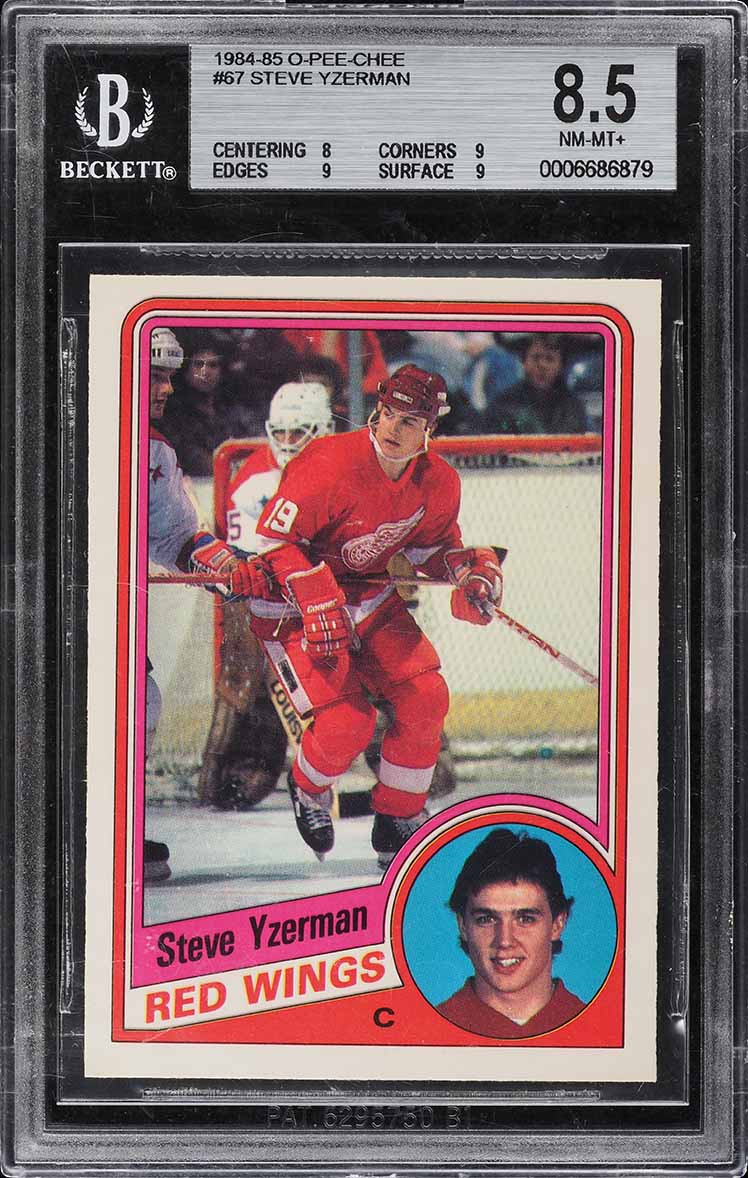 1984 O-Pee-Chee Hockey Steve Yzerman ROOKIE #67 BGS 8.5 NM-MT+