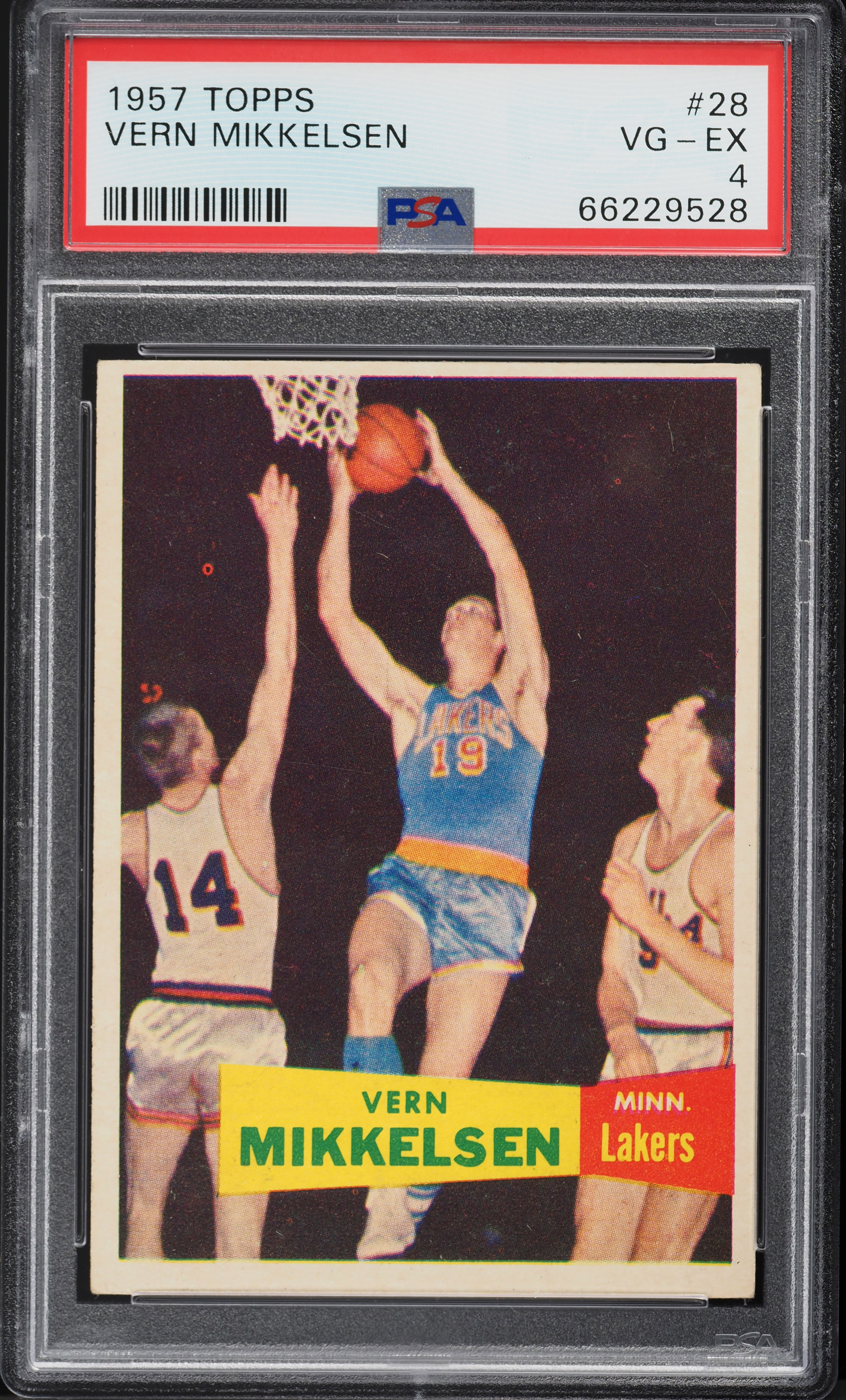 1957 Topps Basketball Vern Mikkelsen SP ROOKIE #28 PSA 4 VGEX