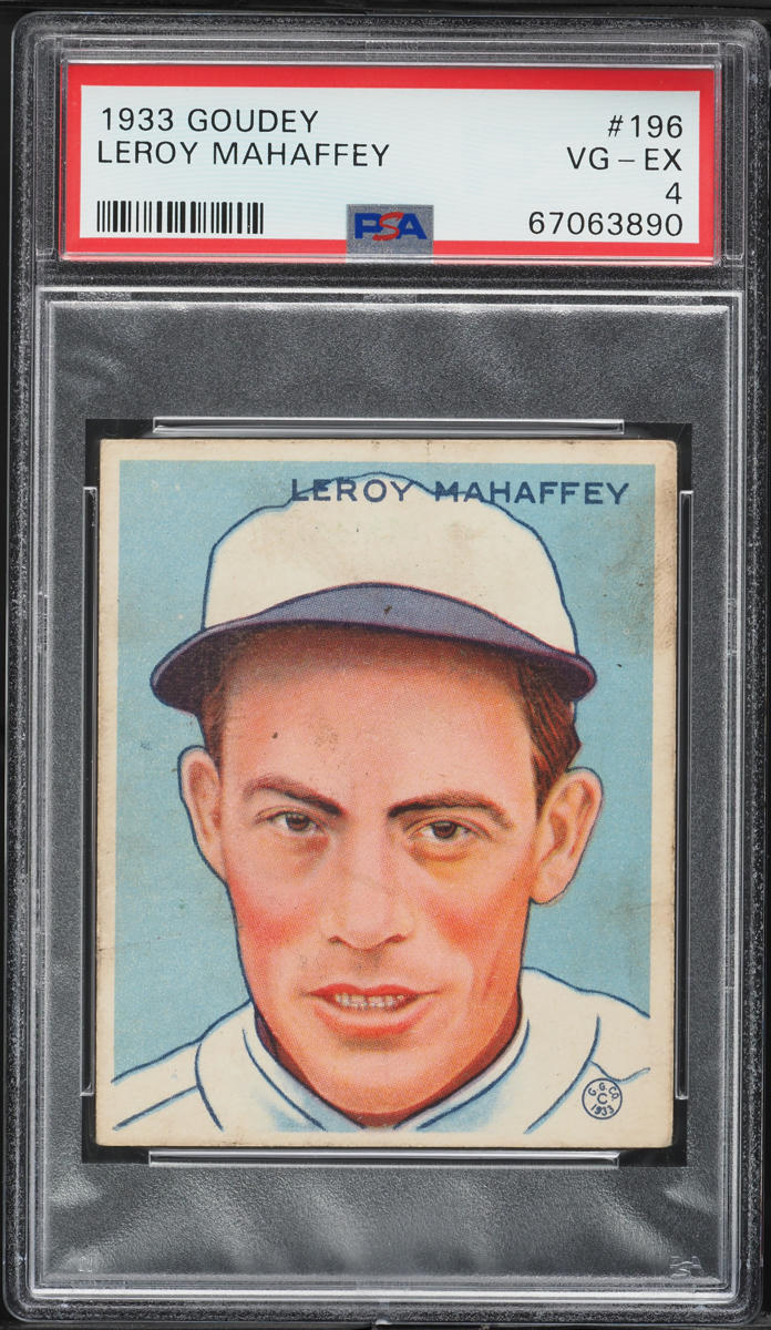 1933 Goudey Leroy Mahaffey #196 PSA 4 VGEX