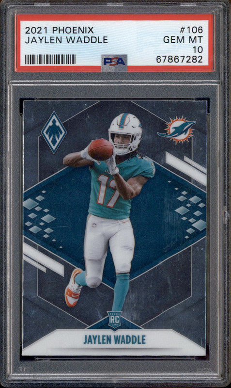 2021 Panini Phoenix #106 Jaylen Waddle RC Rookie PSA 10