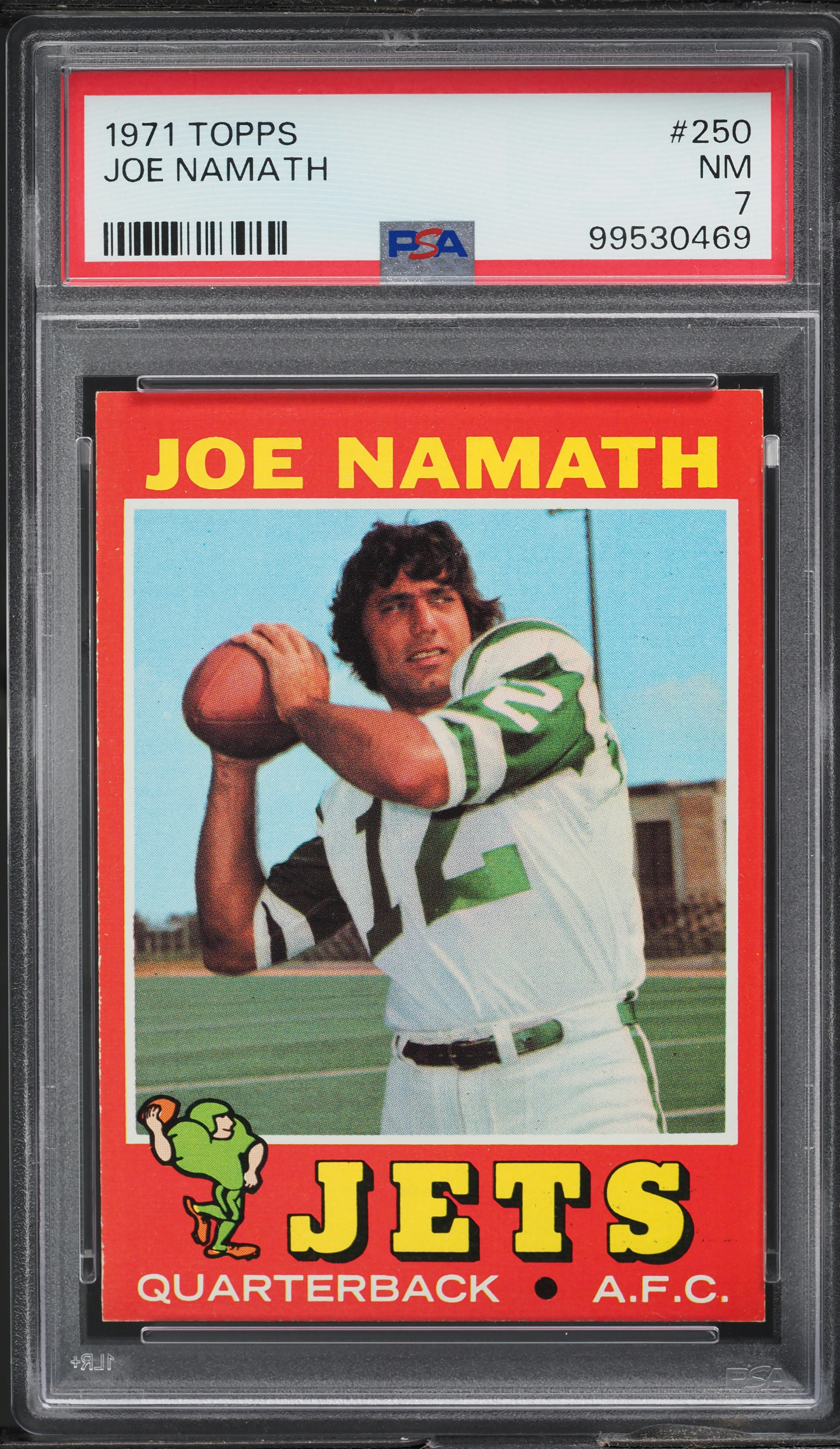 1971 Topps Football Joe Namath #250 PSA 7 NRMT