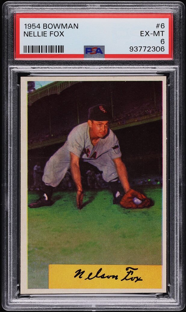 1954 Bowman Nellie Fox #6 PSA 6 EXMT