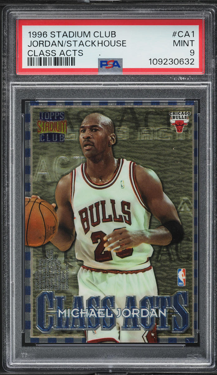 1996 Stadium Club Class Acts Michael Jordan Jerry Stackhouse #CA1 PSA 9 MINT