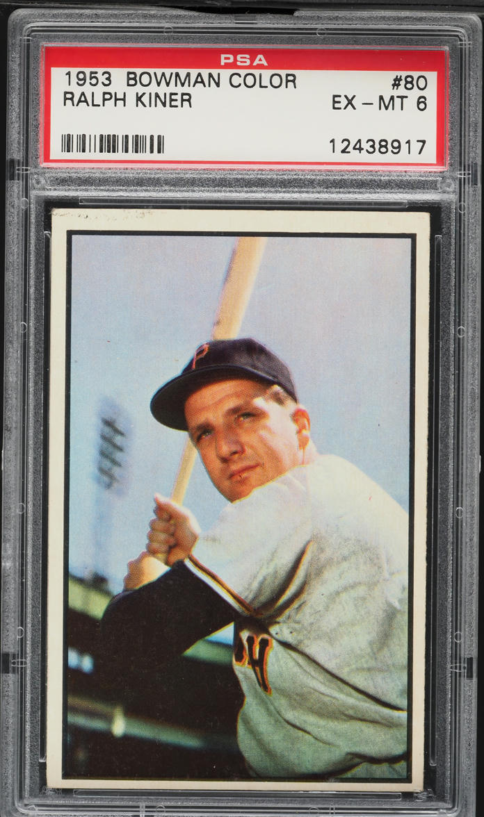 1953 Bowman Color Ralph Kiner #80 PSA 6 EXMT