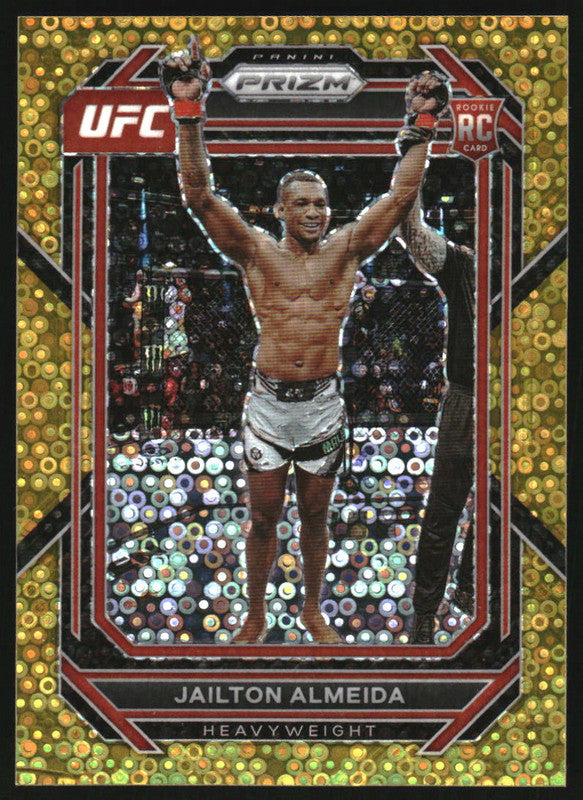 2023 Panini Prizm UFC Under Card Gold Prizms #197 Jailton Almeida RC /10