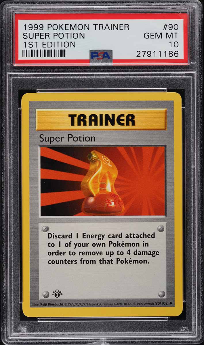 1999 Pokemon Base Set Shadowless 1st Edition Super Potion #90 PSA 10 GEM MINT