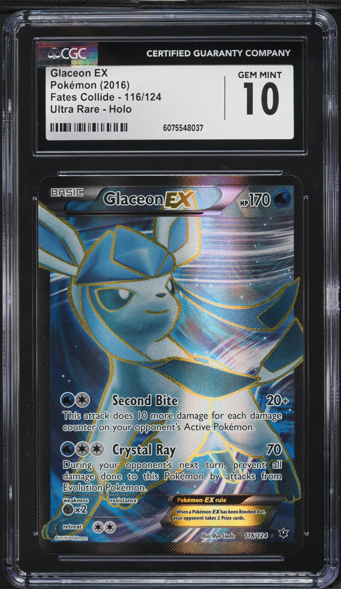 2016 Pokemon XY Fates Collide Full Art Glaceon EX #116 CGC 10 GEM MINT