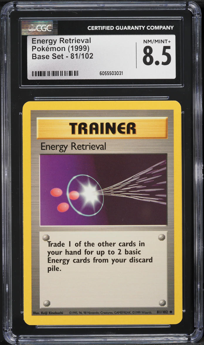 1999 Pokemon Base Set Energy Retrieval #81 CGC 8.5 NM-MT+