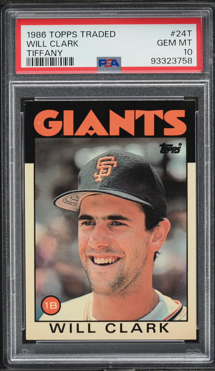1986 Topps Traded Tiffany Will Clark ROOKIE #24T PSA 10 GEM MINT