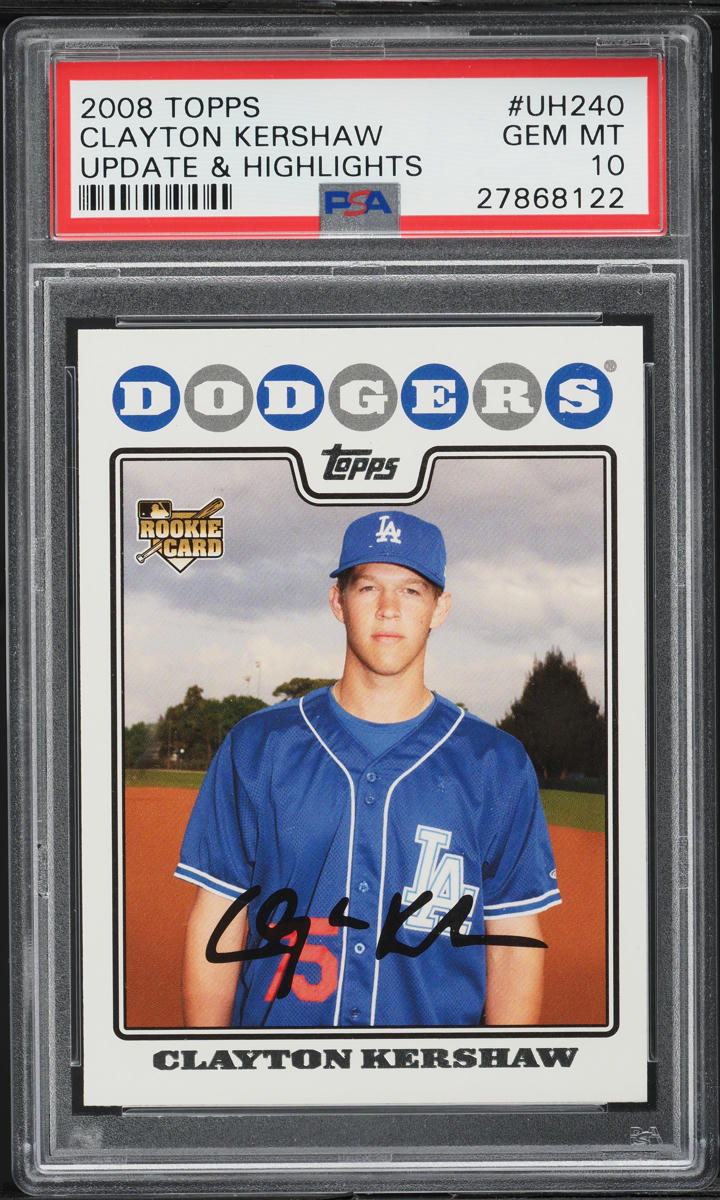 2008 Topps Update & Highlights Clayton Kershaw ROOKIE #UH240 PSA 10 GEM MINT