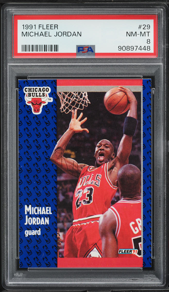1991 Fleer Basketball Michael Jordan #29 PSA 8 NM-MT