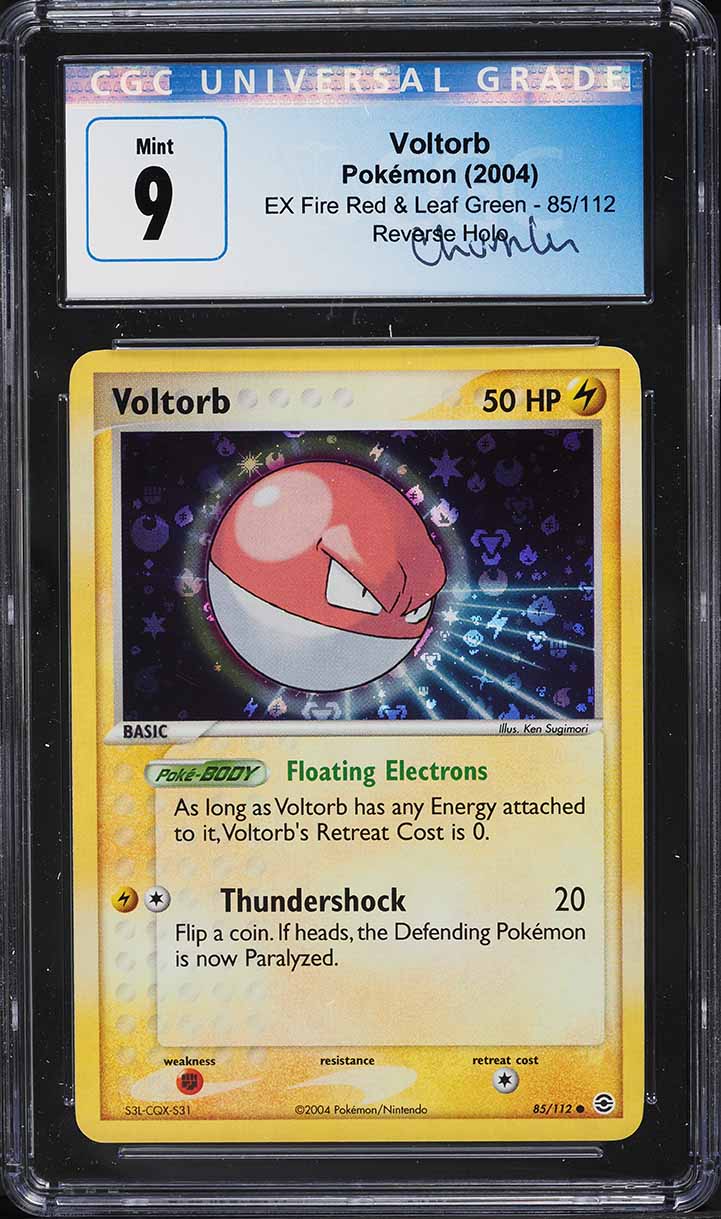 2004 Pokemon EX Fire Red & Leaf Green Reverse Holo Voltorb #85 CGC 9 MINT