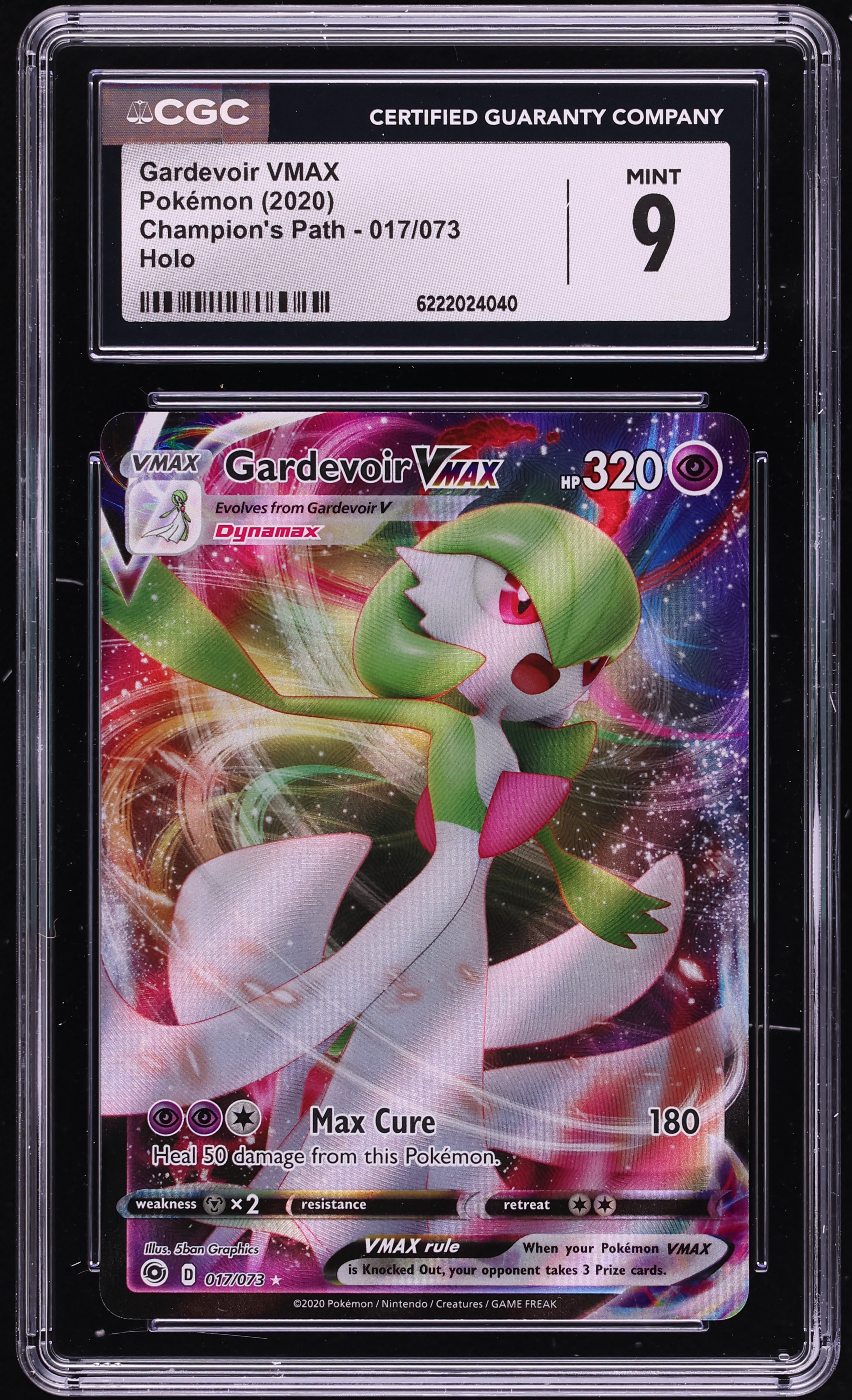 2020 Pokemon Sword & Shield Champion's Path Alt Art Gardevoir Vmax #17 CGC 9 MINT