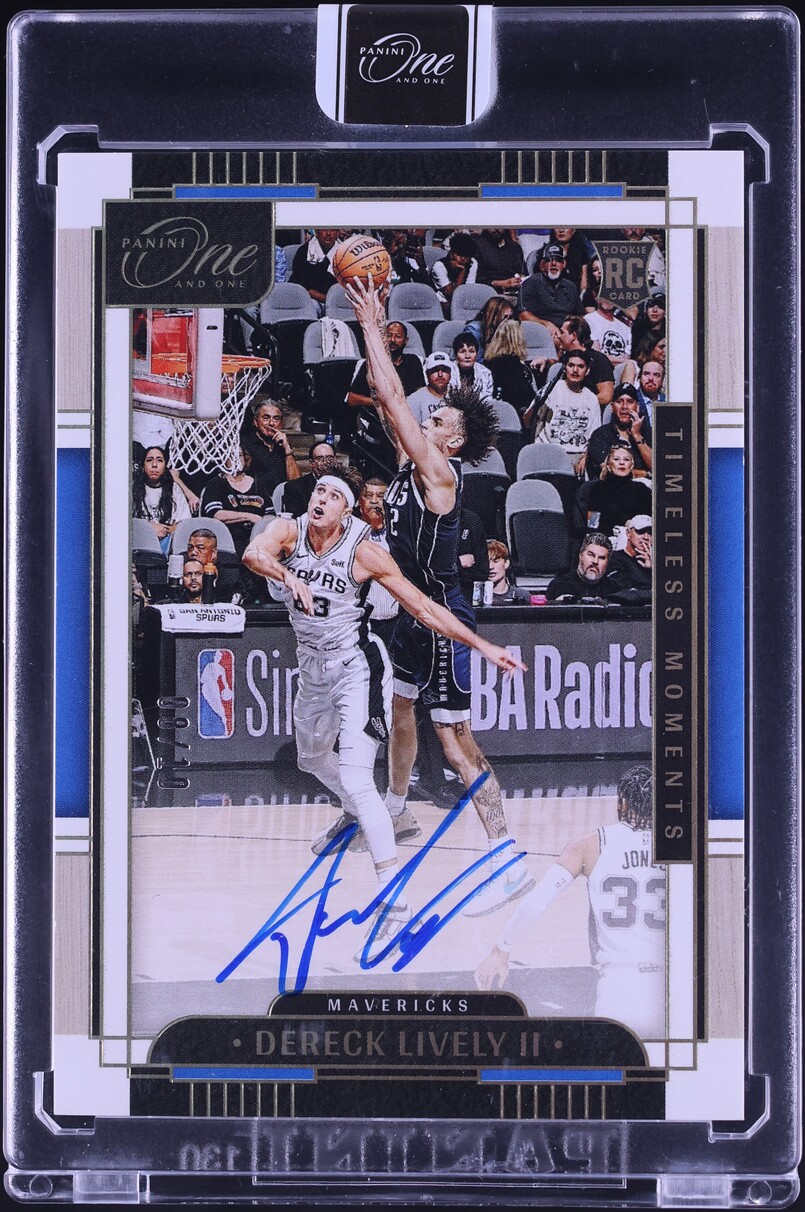 2023 Panini One And One Timeless Moments Gold Dereck Lively II ROOKIE AUTO /10