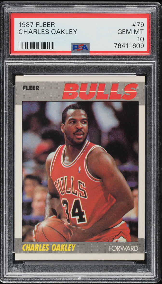 1987 Fleer Basketball Charles Oakley #79 PSA 10 GEM MINT