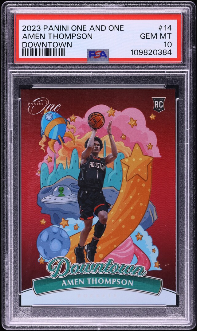 2023 Panini One And One Downtown Amen Thompson ROOKIE #14 PSA 10 GEM MINT