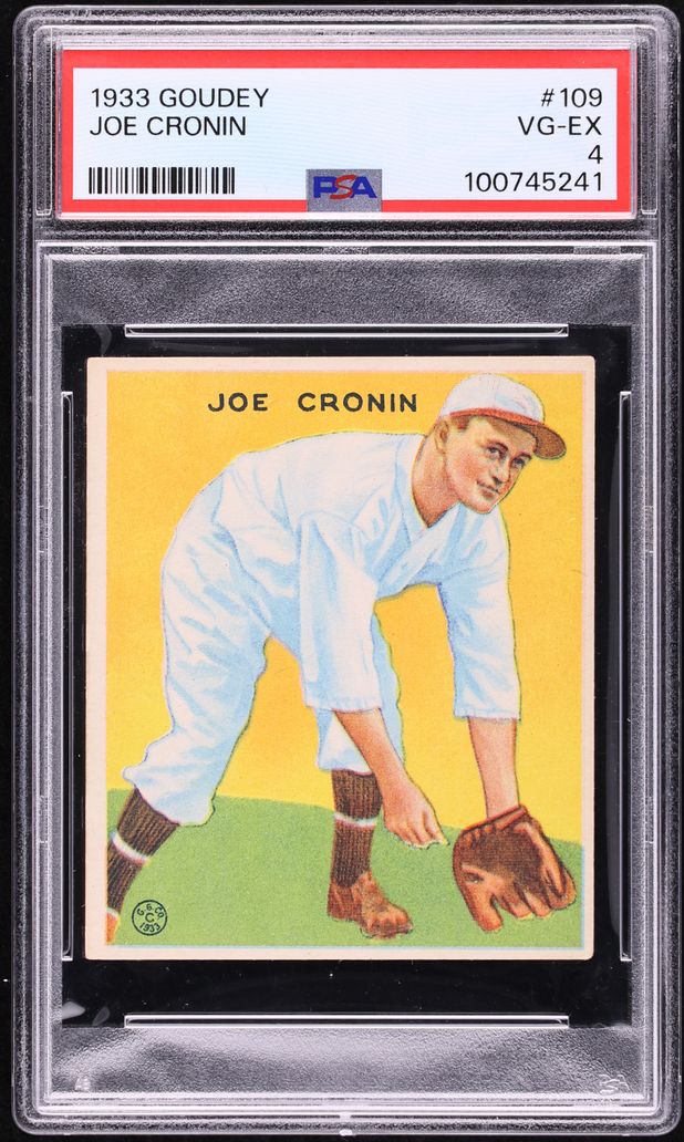 1933 Goudey Joe Cronin #109 PSA 4 VGEX