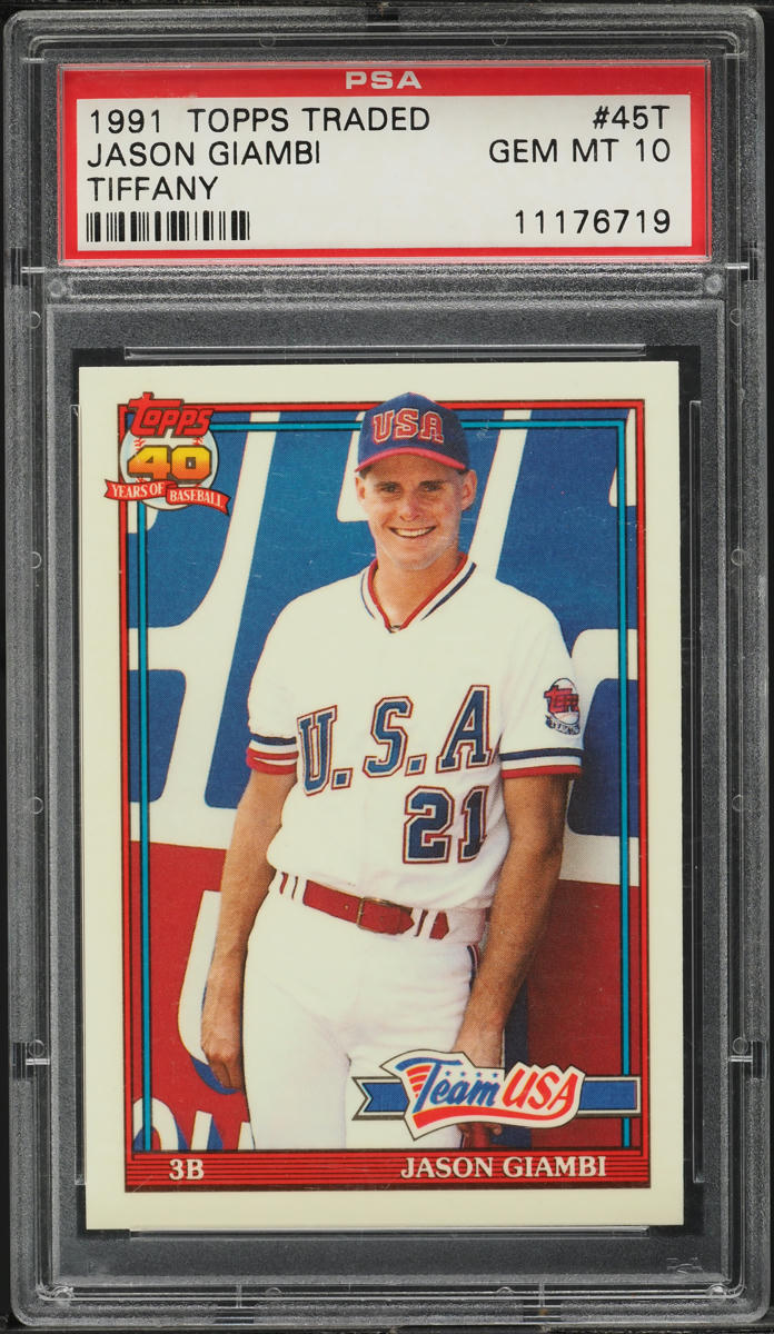 1991 Topps Traded Tiffany Jason Giambi ROOKIE #45T PSA 10 GEM MINT