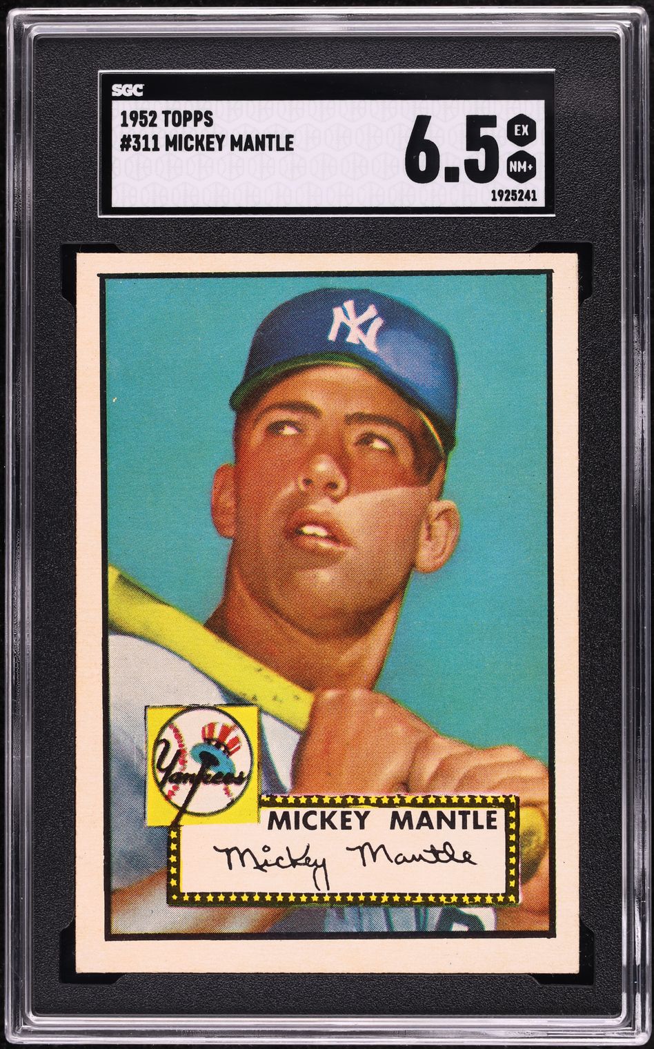 1952 Topps Mickey Mantle #311 SGC 6.5 EXMT+
