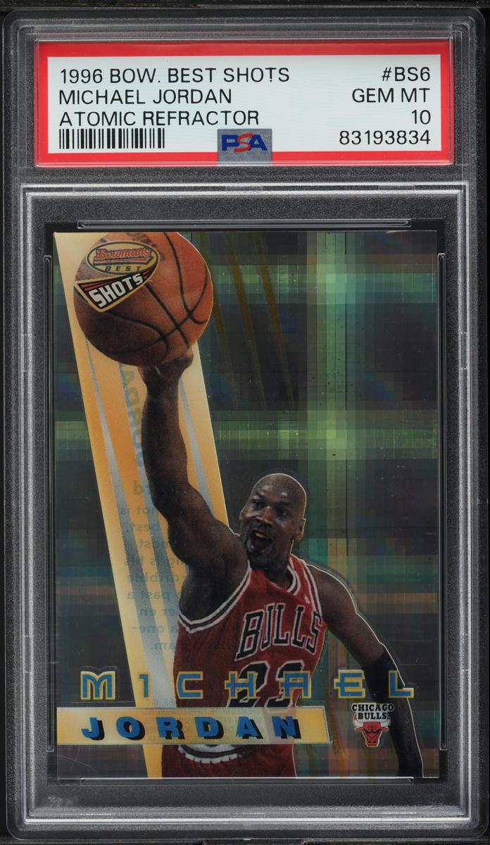 1996 Bowman's Best Shots Atomic Refractor Michael Jordan #BS6 PSA 10 GEM MINT