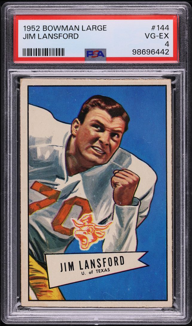 1952 Bowman Large Jim Lansford ROOKIE #144 PSA 4 VGEX