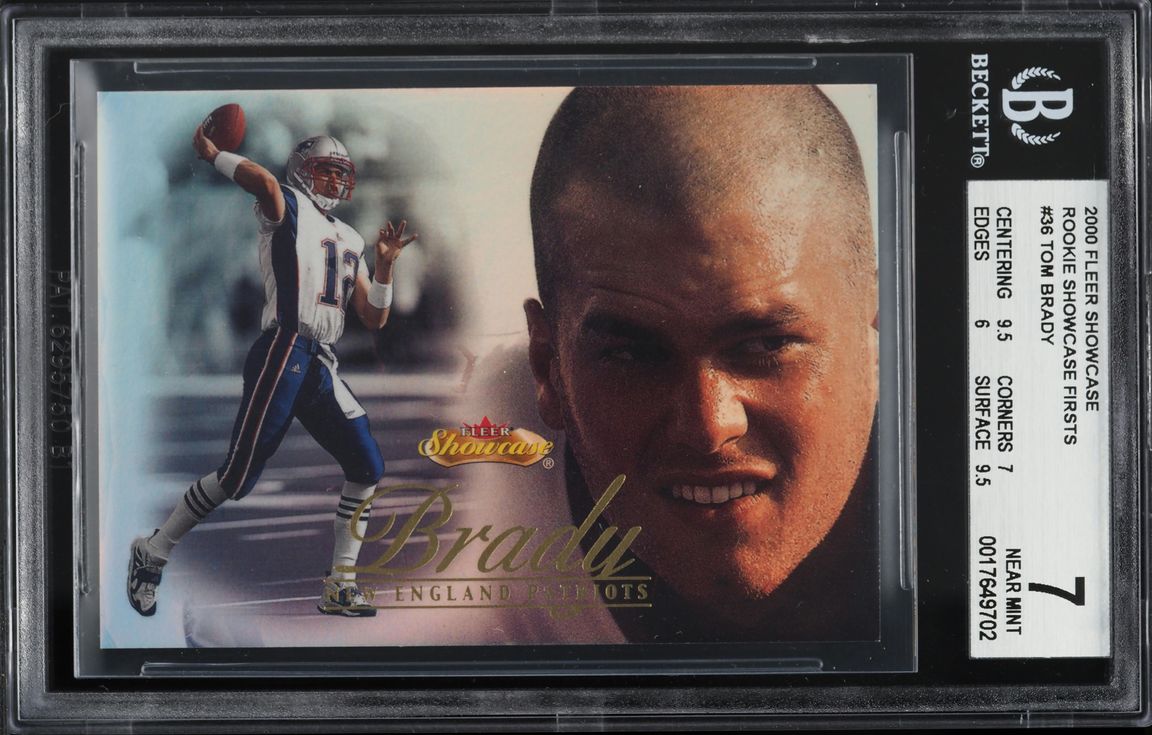 2000 Fleer Showcase Firsts Tom Brady ROOKIE /250 #36 BGS 7 NRMT