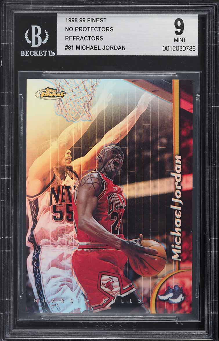 1998 Finest No Protector Refractor Michael Jordan #81 BGS 9 MINT