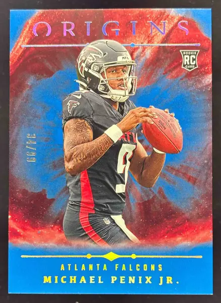 2024 Panini Origins Rookies Holo Blue #124 Michael Penix Jr. RC /99