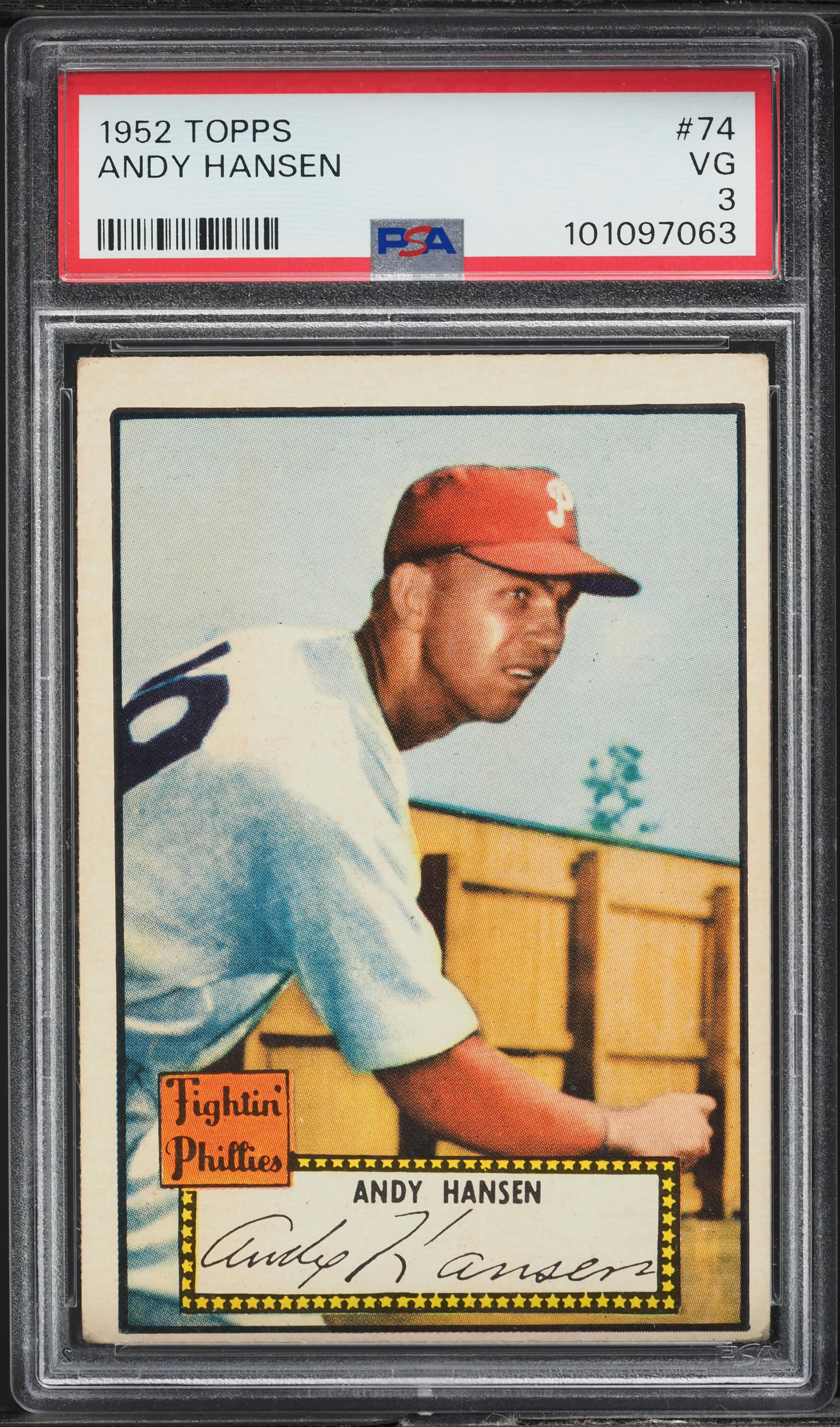 1952 Topps Andy Hansen #74 PSA 3 VG