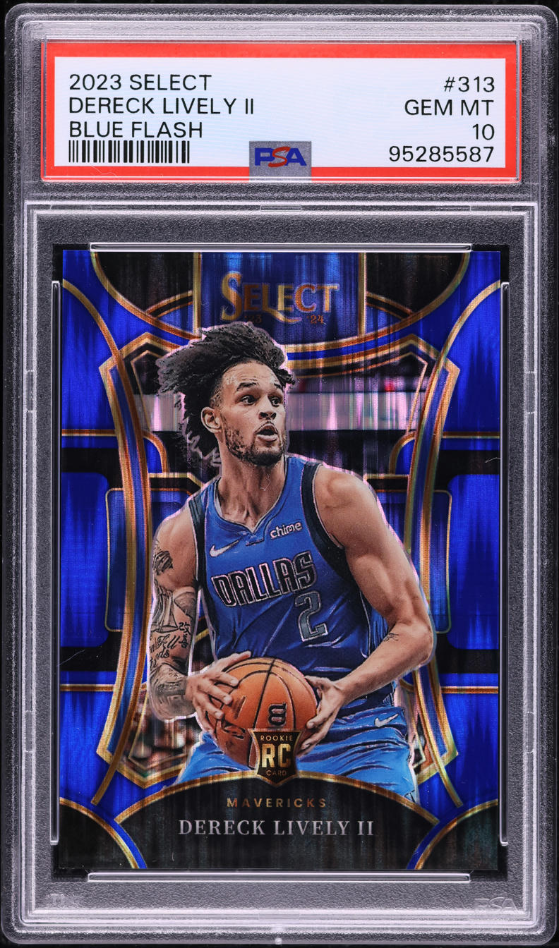 2023 Panini Select Blue Flash Dereck Lively II ROOKIE /99 #313 PSA 10 GEM MINT